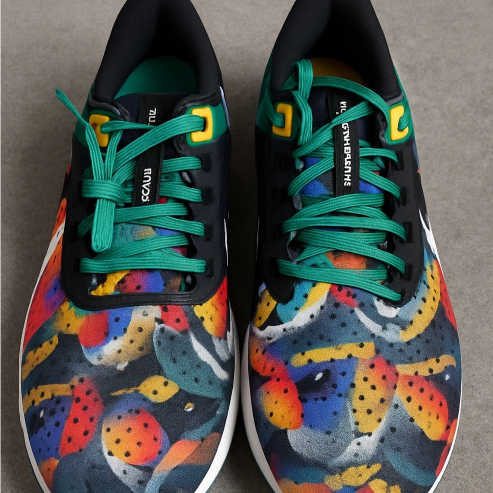 Nike Air Zoom Pegasus 38 A.I.R. Jordan Moss sneakers in a multi-colorway